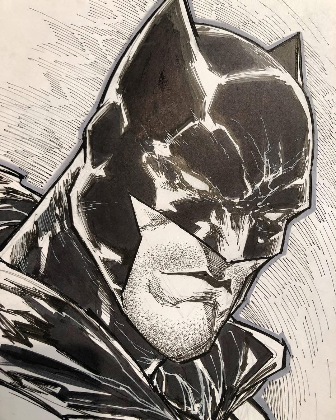 Absolute Batman Sketch Cover w/Inked Bust Sketch