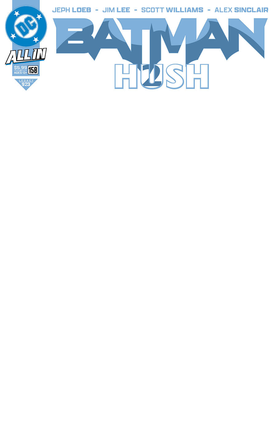 Batman Hush Sketch Cover w/Inked Bust Sketch