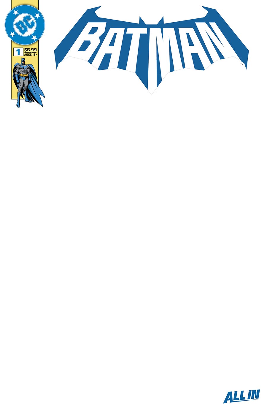 Batman Jimenez Sketch Cover w/Inked Bust Sketch